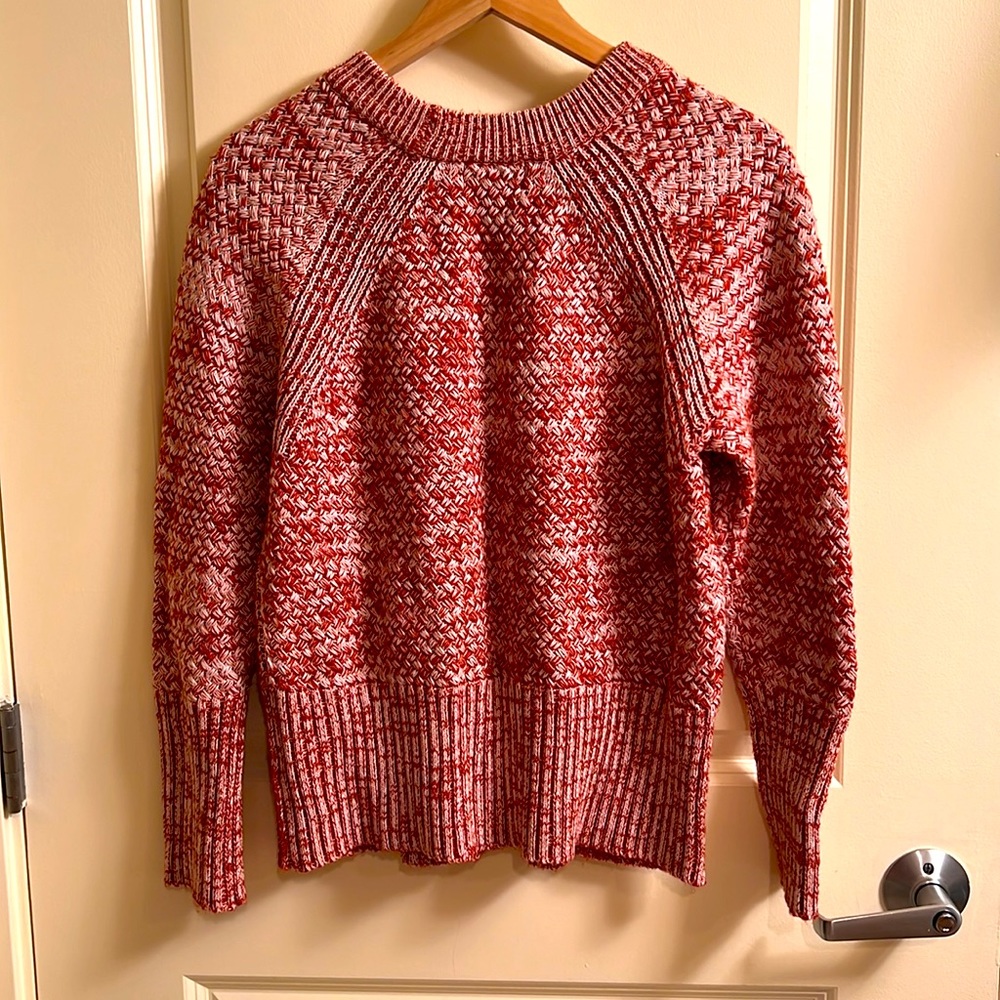 Rust red crew neck sweater. - Picture 2 of 2